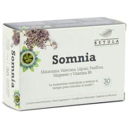 BETULA Somnia 30 Cápsulas para Conciliar el Sueño y Aliviar Jet Lag - Apto para Vegetarianos