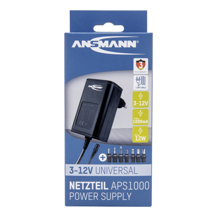 Ansmann APS 1000 Fuente de alimentación 12 W, 3-12 V DC