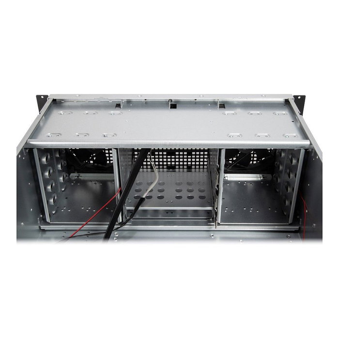 Inter-Tech Chassis Servidor Rack 4U 40240, 19 pulgadas (48.3 cm), 11 Bahias 3.5", ATX/microATX/Mini-ITX, 4 Ventiladores Incluidos, Color Negro/Gris
