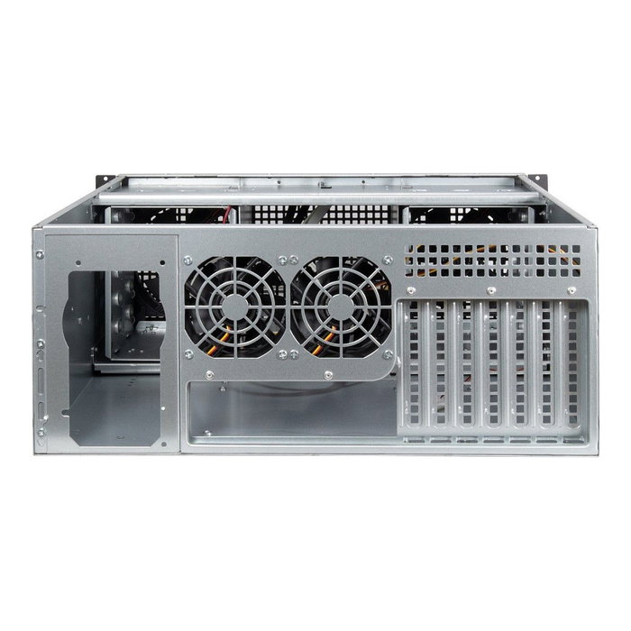 Inter-Tech Chassis Servidor Rack 4U 40240, 19 pulgadas (48.3 cm), 11 Bahias 3.5", ATX/microATX/Mini-ITX, 4 Ventiladores Incluidos, Color Negro/Gris