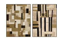 DKD Home Decor Cuadro Lienzo PS 90x4x120 Moderno Relieve Surtido de 2