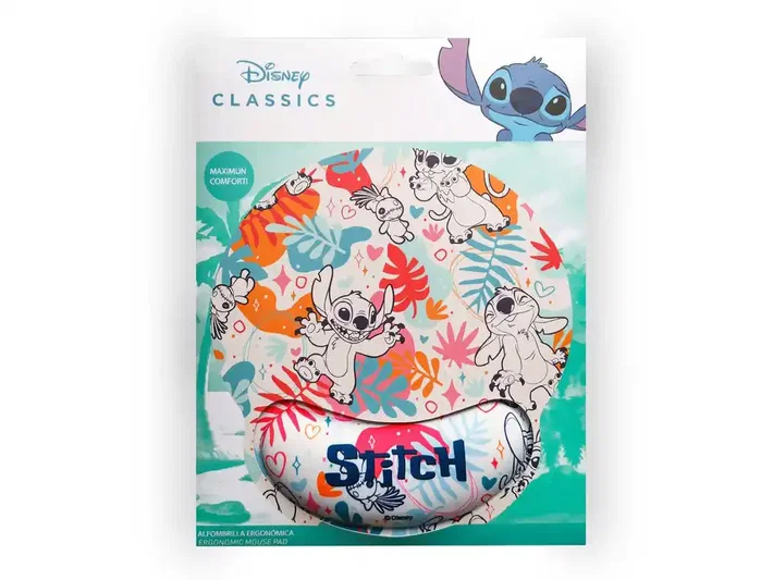 Wondee Alfombrilla para ratón ergonómica Lilo & Stitch con reposamuñecas de gel Wondee Alfombrilla para ratón ergonómica Lilo & Stitch con reposamuñecas de gel