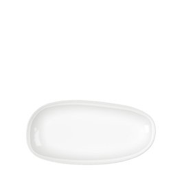 Costa Verde Isola Plato Largo Rectangular para Vajilla de Porcelana, 24x12x2 cm (Set de 4)
