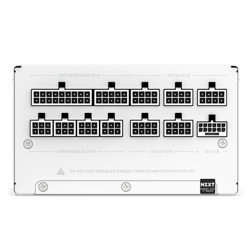 NZXT C1000 Gold Fuente de Alimentación 1000W 80 Plus Gold ATX Completamente Modular Color Blanco