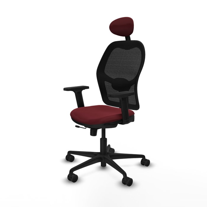 PIQUERAS Y CRESPO Silla de oficina Jorquera con mecanismo Sincro/Traslack, Granate y Negro PIQUERAS Y CRESPO Silla de oficina Jorquera con mecanismo Sincro/Traslack, Granate y Negro