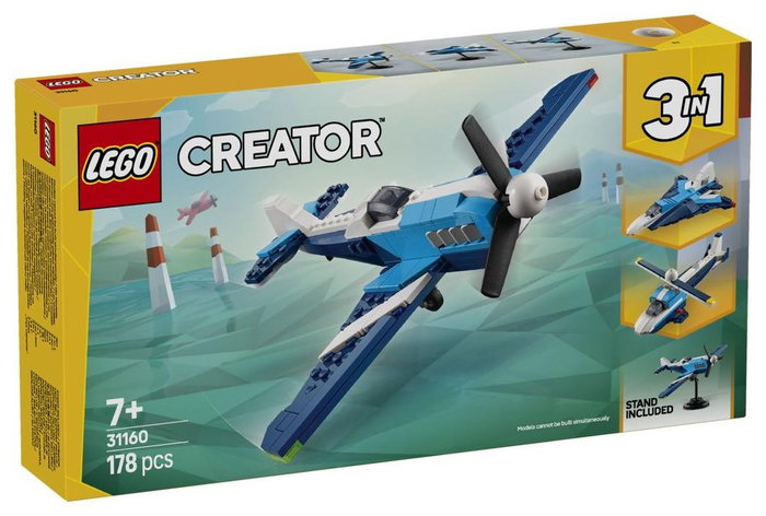 LEGO Creator 3-in-1 Aeronave: Avión de Carreras 31160 LEGO Creator 3-in-1 Aeronave: Avión de Carreras 31160