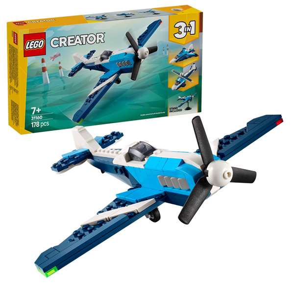 LEGO Creator 3-in-1 Aeronave: Avión de Carreras 31160 LEGO Creator 3-in-1 Aeronave: Avión de Carreras 31160