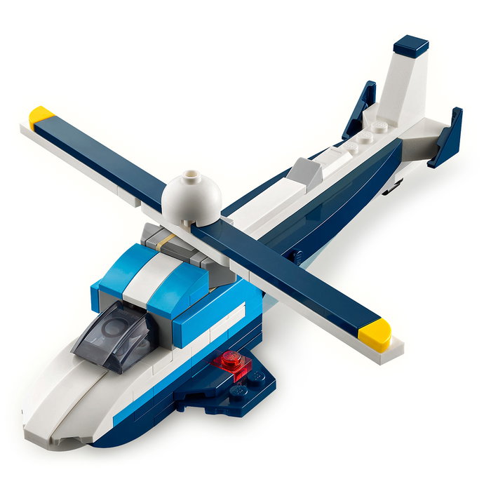 LEGO Aeronave: Avi3n De Carreras 31160 Lego Creator, Hlica Giratoria, Ruedas M3viles, Base de Exposici3n, 3 Modelos en 1, +7 Aos