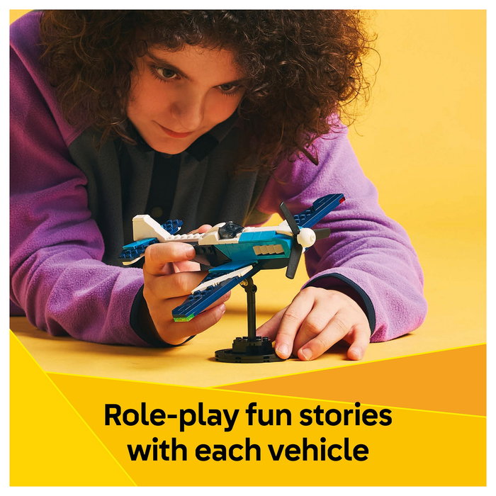 Lego 31160 Avión 3 en 1: Avión de Carreras - Set de Construcción para Niños de 7 Años