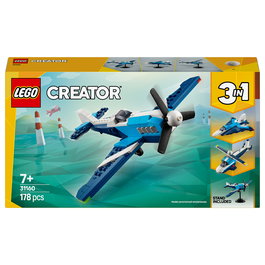 Lego 31160 Avión 3 en 1: Avión de Carreras - Set de Construcción para Niños de 7 Años