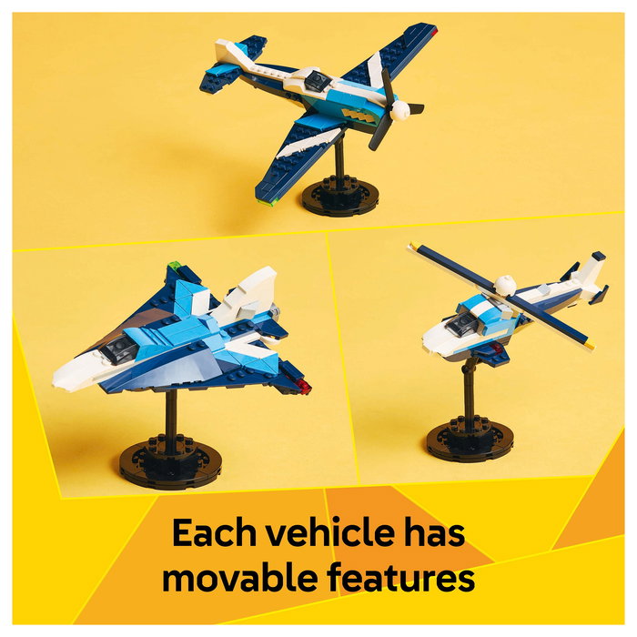 Lego 31160 Avión 3 en 1: Avión de Carreras - Set de Construcción para Niños de 7 Años