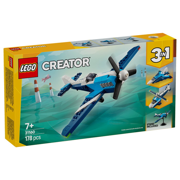 Lego 31160 Avión 3 en 1: Avión de Carreras - Set de Construcción para Niños de 7 Años