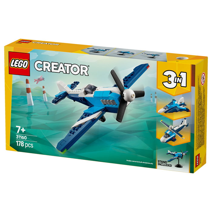 Lego 31160 Avión 3 en 1: Avión de Carreras - Set de Construcción para Niños de 7 Años