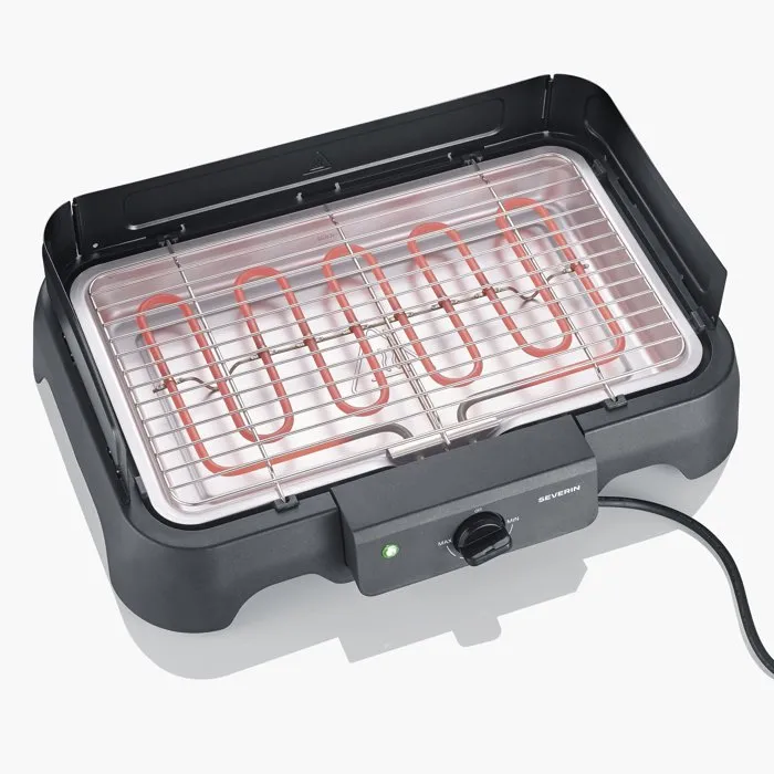 Severin PG8593 Barbacoa eléctrica de sobremesa 2000 W Negra
