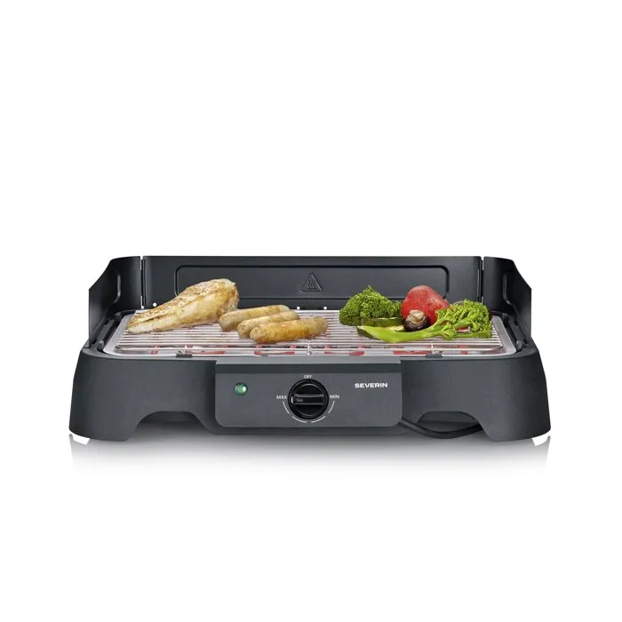 Severin PG8593 Barbacoa eléctrica de sobremesa 2000 W Negra