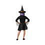 Disfraz Infantil de Bruja con Vestido Corto y Sombrero Naranja Halloween 7-9 Años