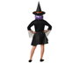 Disfraz Infantil de Bruja con Vestido Corto y Sombrero Naranja Halloween 7-9 Años