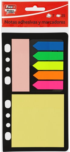 Notas + Banderitas Adhesivas Fixo Notes Surtidos Pack De 7Pz (Set de 24) Notas + Banderitas Adhesivas Fixo Notes Surtidos Pack De 7Pz (Set de 24)