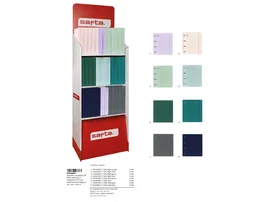 Safta Carpeta con Recambio A4 Cuadro 5 mm Polipropileno Foam 4 Anillas 35 mm - Expositor de 36 Unidades