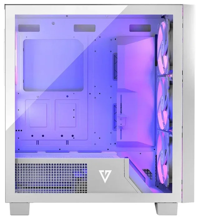 Modecom Volcano Perun Apex ARGB Midi Tower Blanca para PC Gaming, ATX, USB 3.0, USB-C