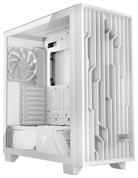 Modecom Volcano Perun Apex ARGB Midi Tower Blanca para PC Gaming, ATX, USB 3.0, USB-C