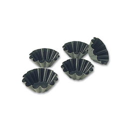 MATFER Molde de flan de teflón rizado, 14 cm de diámetro, apto para pastelería