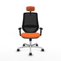 PIQUERAS Y CRESPO Silla de oficina Mardos con mecanismo Sincro, Naranja y Negro