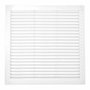 Edm Rejilla de ventilación cuadrada con tapones y mosquitera 300x300x7mm blanca