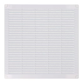 Edm Rejilla de ventilación cuadrada con tapones y mosquitera ABS Blanca 300x300x7mm