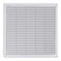 Edm Rejilla de ventilación cuadrada con tapones y mosquitera ABS Blanca 300x300x7mm