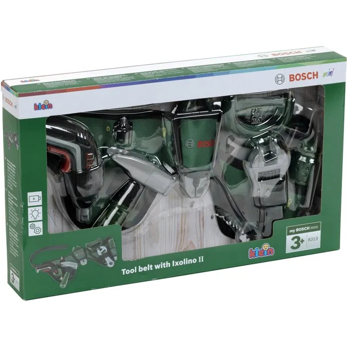 Klein Cinturón de Herramientas para Niños con Taladro Inalámbrico Bosch Ixolino II Klein Cinturón de Herramientas para Niños con Taladro Inalámbrico Bosch Ixolino II