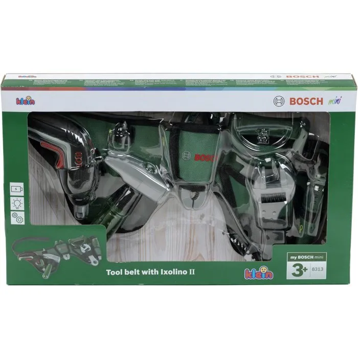 Klein Cinturón de Herramientas para Niños con Taladro Inalámbrico Bosch Ixolino II Klein Cinturón de Herramientas para Niños con Taladro Inalámbrico Bosch Ixolino II