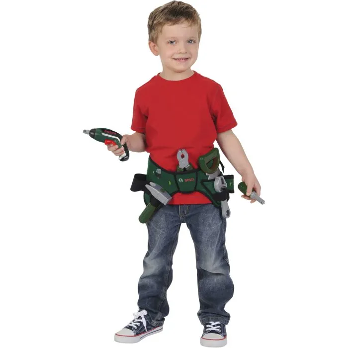 Klein Cinturón de Herramientas para Niños con Taladro Inalámbrico Bosch Ixolino II Klein Cinturón de Herramientas para Niños con Taladro Inalámbrico Bosch Ixolino II