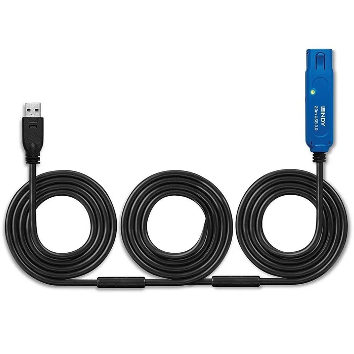 Lindy USB 3.0 Active Extension Pro 20m Negro
