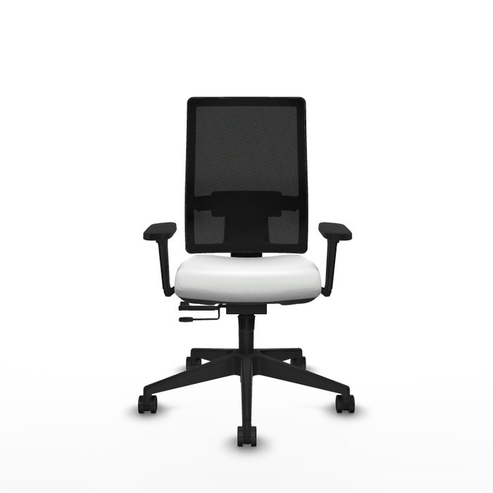 PIQUERAS Y CRESPO Silla de oficina Horna con mecanismo Sincro/Traslack Blanco/Negro