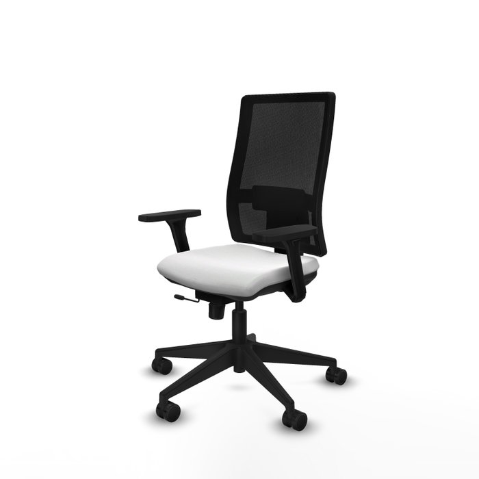 PIQUERAS Y CRESPO Silla de oficina Horna con mecanismo Sincro/Traslack Blanco/Negro
