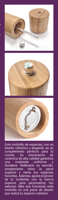 Quttin Molinillo Especias Madera 16 cm (20 Unidades) Quttin Molinillo Especias Madera 16 cm (20 Unidades)