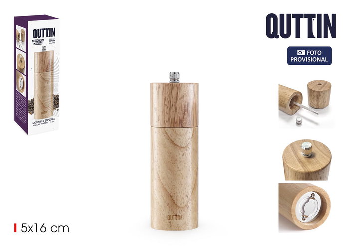 Quttin Molinillo Especias Madera 16 cm (20 Unidades) Quttin Molinillo Especias Madera 16 cm (20 Unidades)