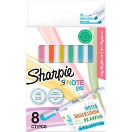 Sharpie Rotuladores Creativos S-Note Duo C-Surtidos Estuche 8 Ud - Marcador y Resaltador de Doble Punta