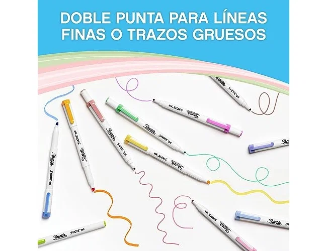 Sharpie S-Note Duo Rotuladores Creativos de Doble Punta, 8 Unidades Surtidas Sharpie S-Note Duo Rotuladores Creativos de Doble Punta, 8 Unidades Surtidas