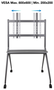 Tooq iSTAND Soporte de Suelo con Ruedas para Pantallas 50-86 pulgadas Gris