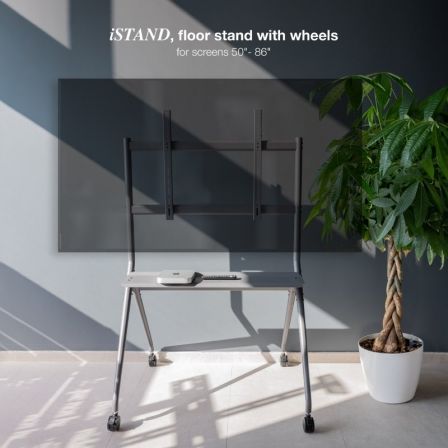 TooQ Soporte de Suelo con Ruedas FS20205M-B para TV de 50-86" hasta 120kg