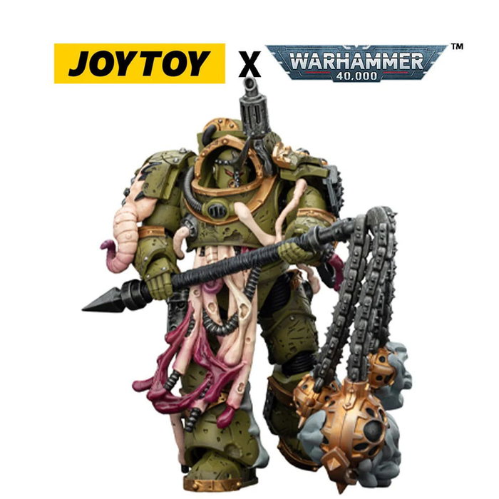 Warhammer 40,000 Figura Death Guard Blightlord Terminator 2 with Flail of Corruption 14 cm
