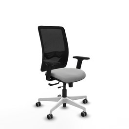 PIQUERAS Y CRESPO Silla de oficina Zulema Gris claro y Negro