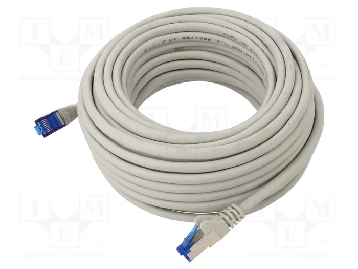 GOOBAY Patch cord S/FTP Cat 6a RJ45 15m gris