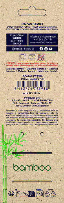 Inde Quttin Pinzas de Bambú 27 cm (36 Unidades)迎skuA1AQEGL5NA Inde Quttin Pinzas de Bambú 27 cm (36 Unidades)迎skuA1AQEGL5NA