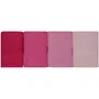 Aucune Juego de 4 toallas de mano - 50 x 90 cm - Rosa