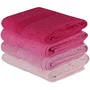 Aucune Juego de 4 toallas de mano - 50 x 90 cm - Rosa
