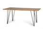 GINER Y COLOMER Mesa de Comedor 6 Plazas Madera Acacia Natural con Base Metal