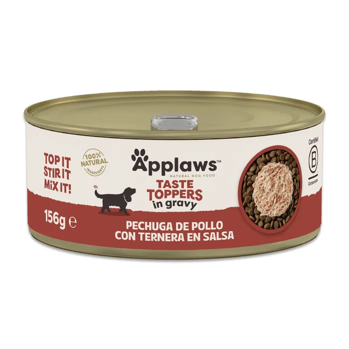 Applaws Topper de Pollo y Ternera en Salsa para Perros 12x156g Applaws Topper de Pollo y Ternera en Salsa para Perros 12x156g